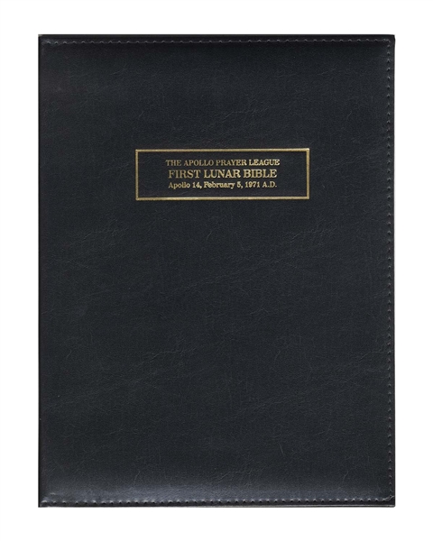 Bible Flown to & Landed Upon the Moon During the Apollo 14 Mission -- One of Only 11 Copies With Official Certification by Both Astronaut Edgar Mitchell & Apollo Prayer League Director Rev. John Stout